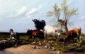 The Rustic Foot Bath farm animals cattle Thomas Sidney Cooper